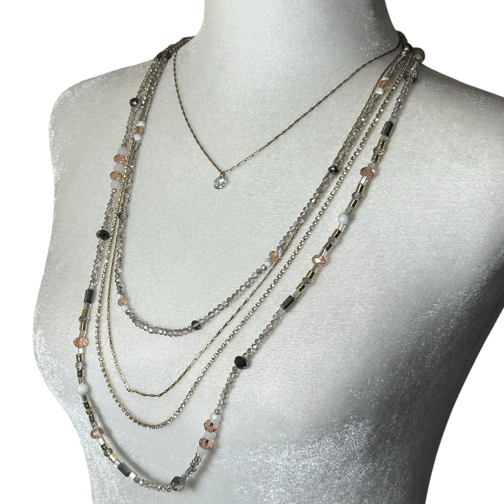Versona Semi-Precious Stone Layered Necklace